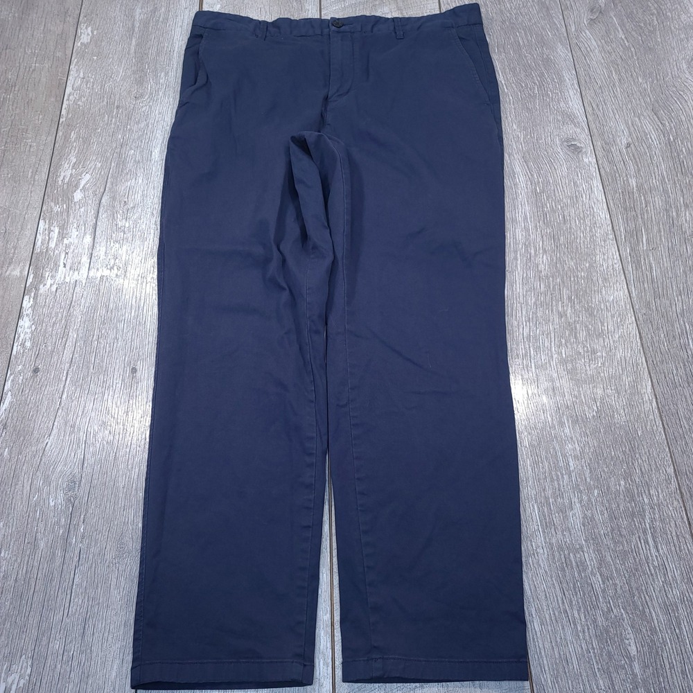 Everlane Chino Pants Men 38x29 Navy Blue Slim Fit Cotton Stretch Trousers